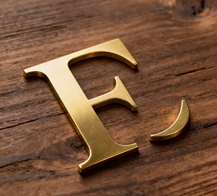 Flat Cut Letter