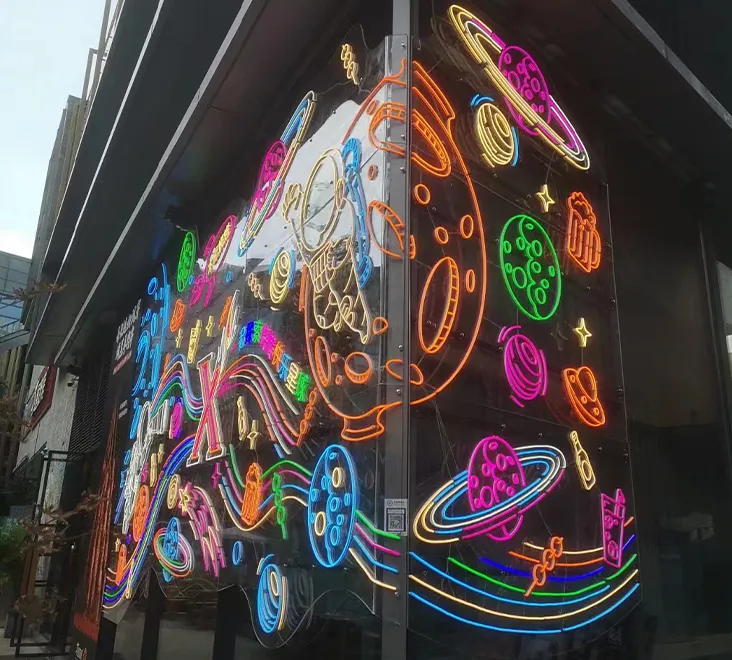 Integrated Neon Sign | Outdoor Neon Sign - HC Signs