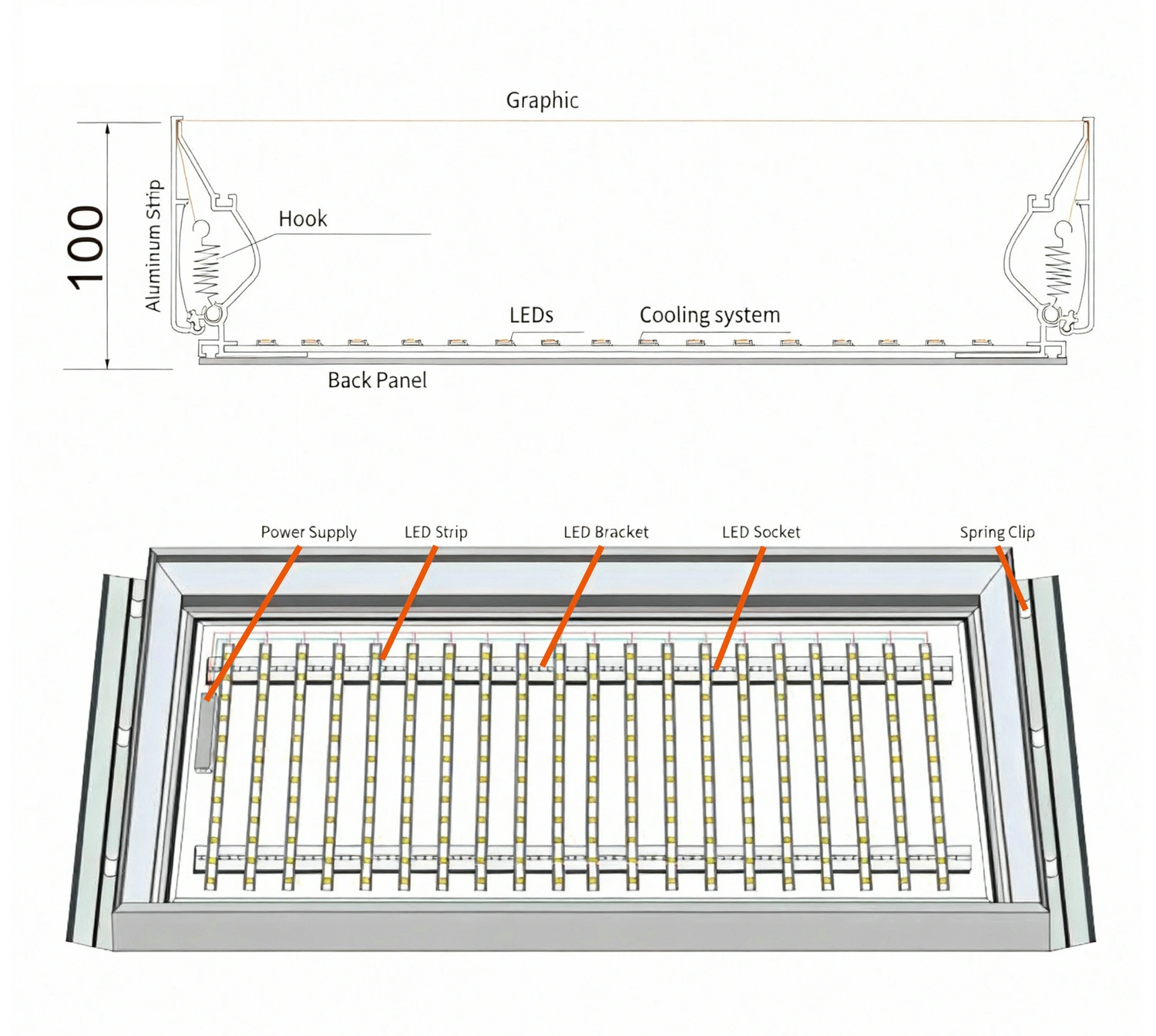 Structure-LED Snap-on Fabric Light Box-10000
