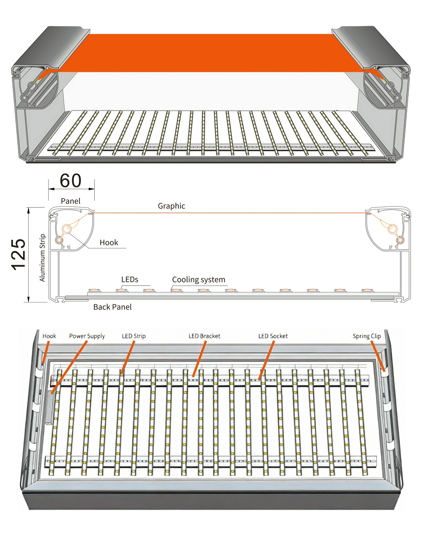 Structure-LED Snap-on Fabric Light Box-12560