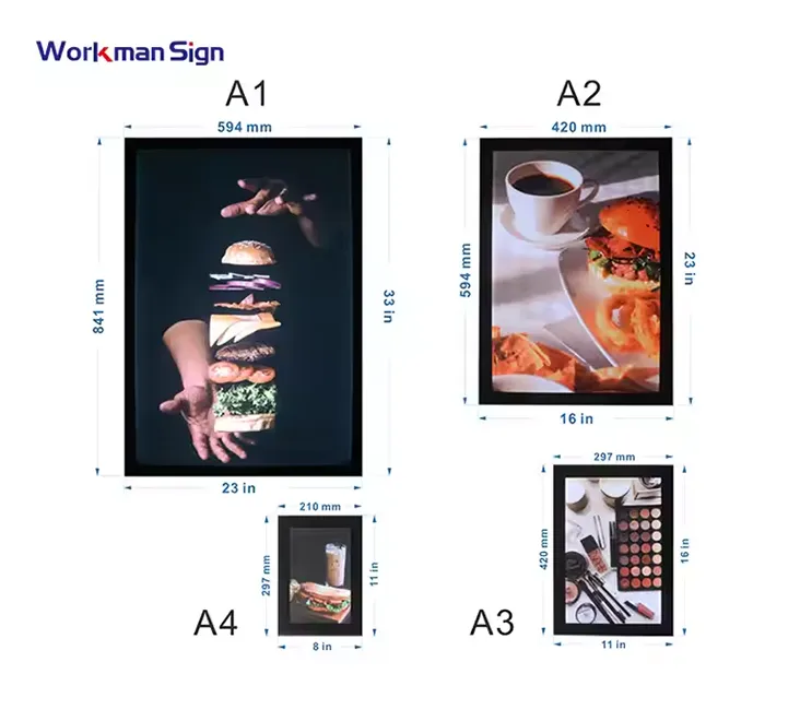 Magnetic Light Box | Magnetic Poster Light Box - HC Signs